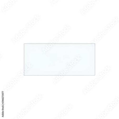 Blank white rectangular paper label isolated on white background isolated on transparent background