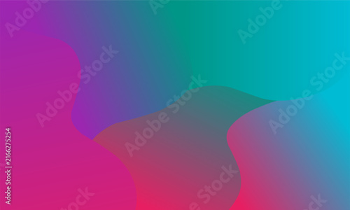 Abstract Vibrant Gradient Background with Fluid Liquid Wavy Shapes in Purple Pink and Blue Colors