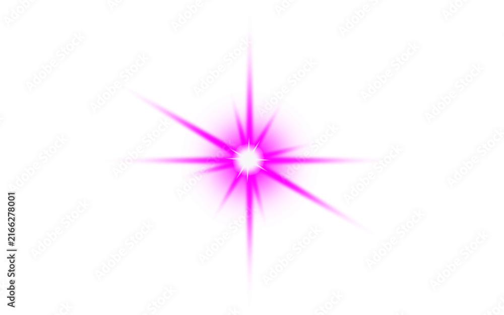 Obraz premium Abstract Pink Star Light Sparkle Transparent PNG 