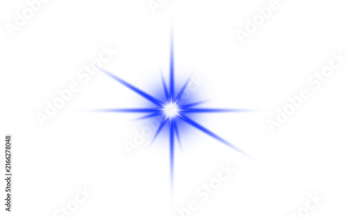 Abstract Blue Star  Light Sparkle Transparent PNG 