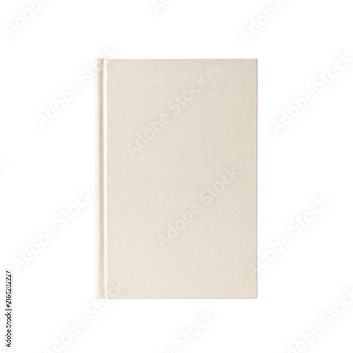 Foto Blank white vertical hardcover book spine mockup