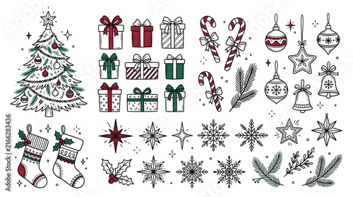Christmas Holiday Decorative Elements