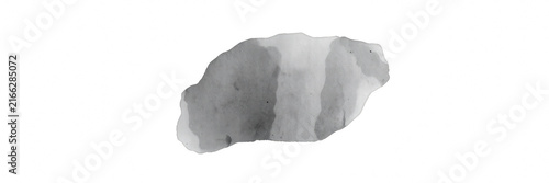 Single Grey Pebble Isolated on Black Background