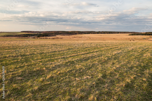 View over an extensive farmed farmland