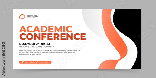 Academic conference banner design template