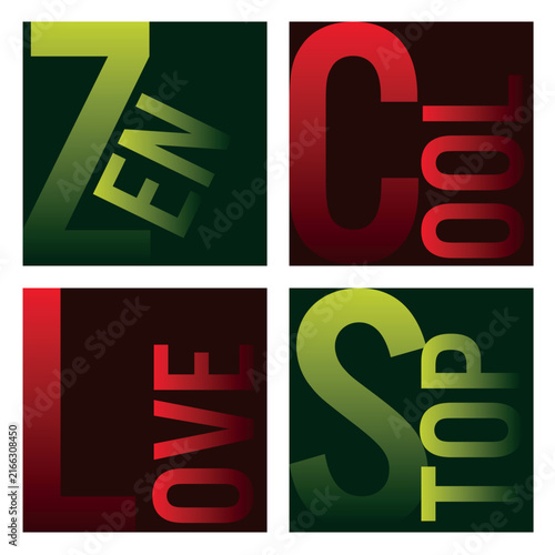 Labels or tags with a casual theme