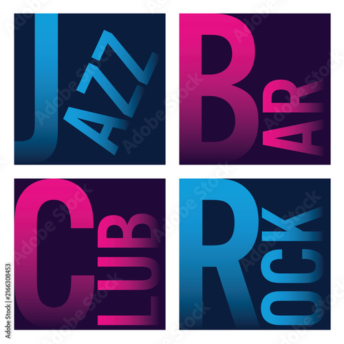 Labels or tags with a casual theme