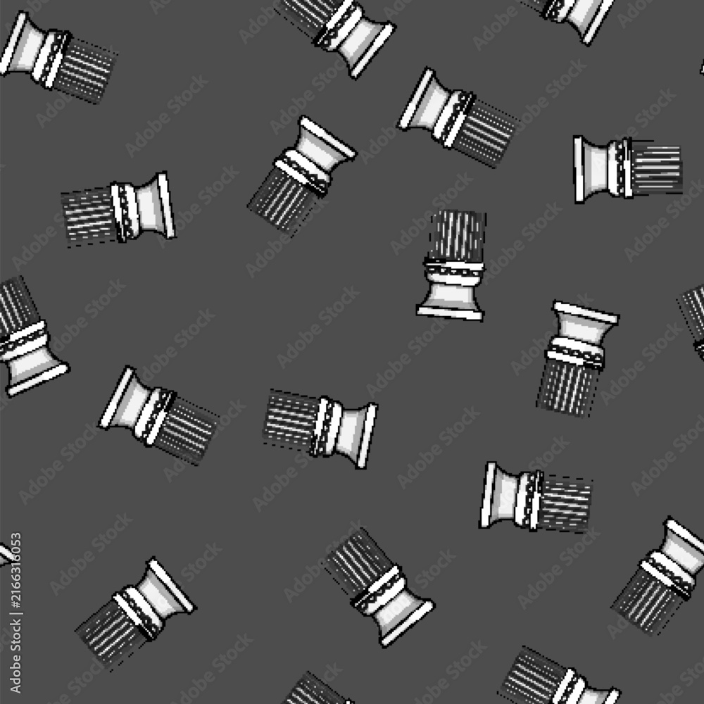 Fototapeta premium seamless pattern architecture column ancient cartoon. greece old, marble stone, ionic vintage architecture column ancient sign vector
