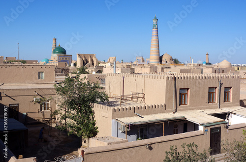 Vue depuis les Remparts de la ville de Khiva, Ouzbékistan 