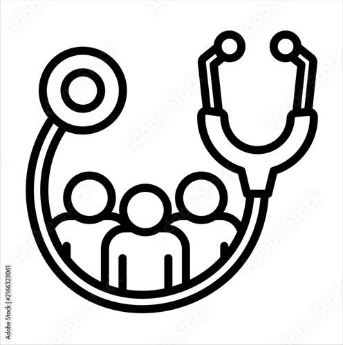Healthcare Team Stethoscope Symbol