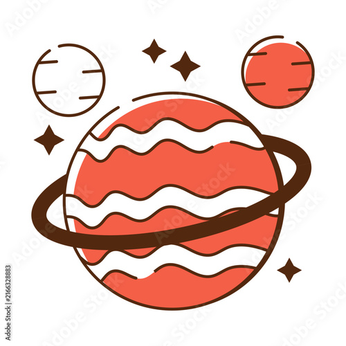 Foto Modern design icon of revolving planet