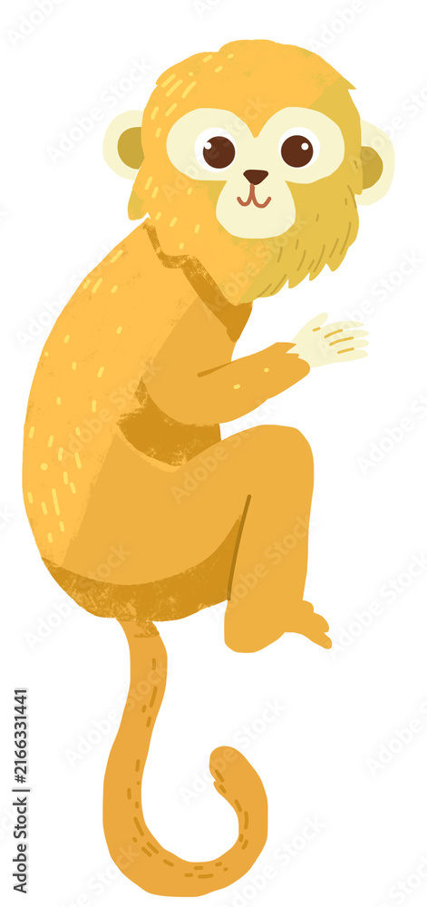 Obraz premium Illustration of the monkey from the 12 Chinese zodiac signs.