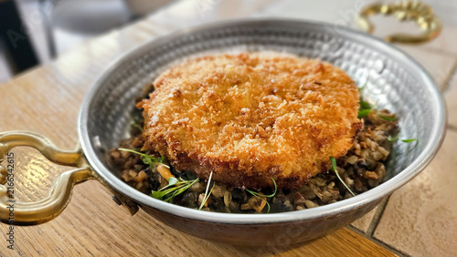 Schnitzel with buckwheat