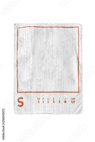 Size S label isolated