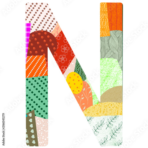 vector alphabet set N Alphabet for decoration 