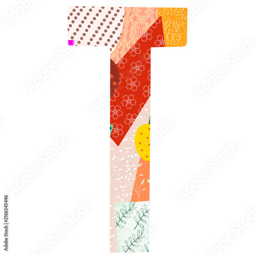 vector illustration of an abstract background With T Alphabet 
