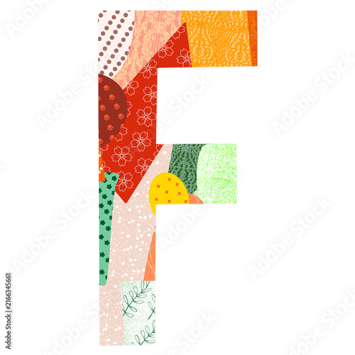 vector illustration of an abstract background With F Alphabet 