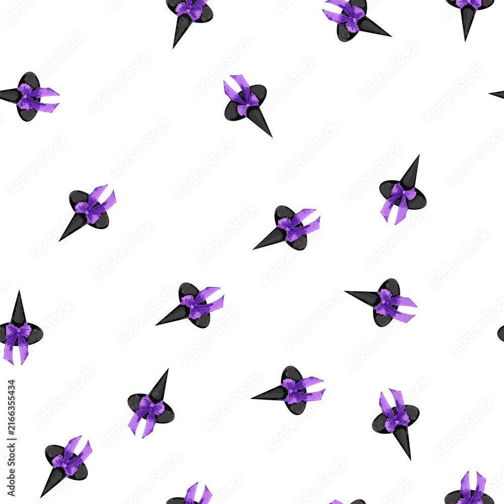 Fototapeta premium pattern cap wizard hat cartoon. cap wizard hat sign vector