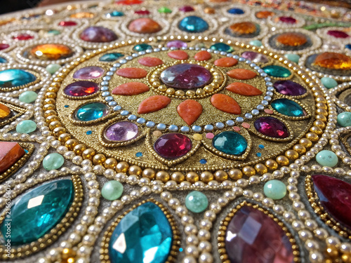 background made of semi-precious stones