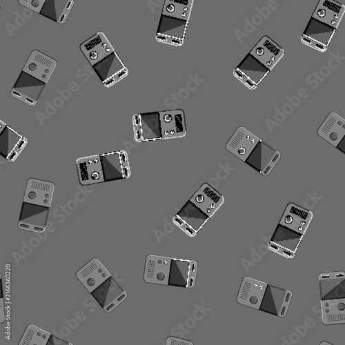 Foto seamless pattern recorder dictaphone cartoon