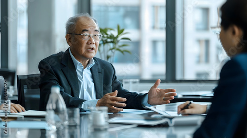 Senior Executive Leading a Meeting