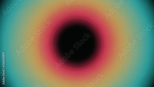 Abstract colorful gradient circle pattern with black hole in center for background design.