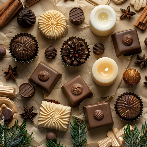Kraft Paper Advent Calendar Flat Lay