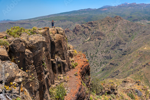 Woman on the summit of Roque del Conde