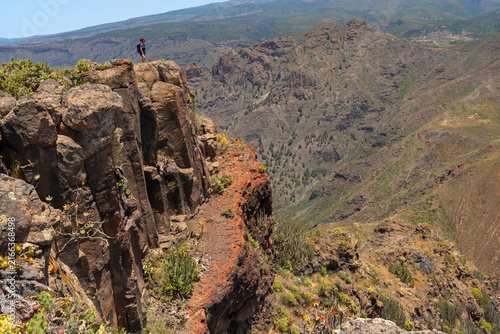 Woman on the summit of Roque del Conde