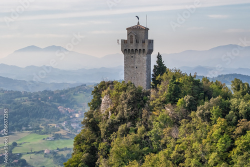 The Third Tower Montale Rising Above Forest Hills, San Marino