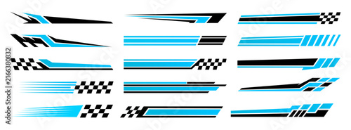 Retro Racing Stripe Collection – Sporty Speed Lines and Dynamic Vector Design Elements