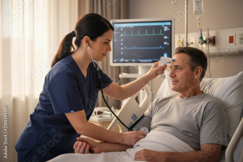 Bedside Vital Signs Assessment by Nurse