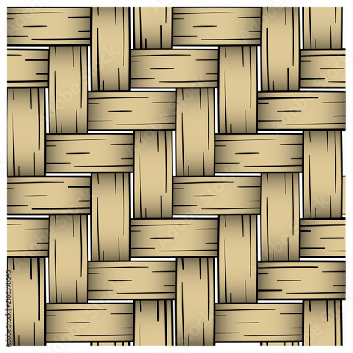 Rustic Woven Wood and Bamboo Seamless Texture Pattern for Natural Textile, Wallpaper, Basketry and Home Decor