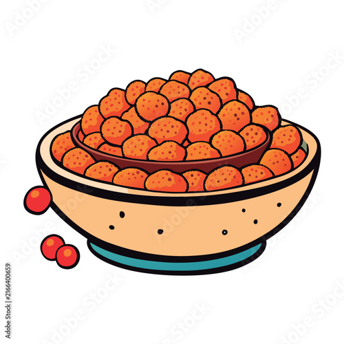 Delicious snack balls in a bowl.