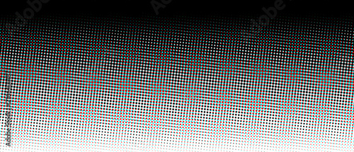 Bild auf Leinwand Abstract halftone pattern with chromatic aberration and dot matrix gradient isol