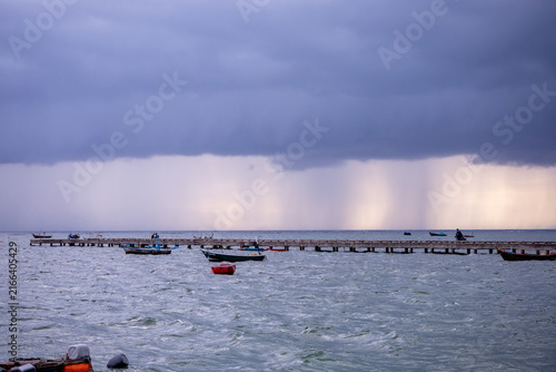 Obraz na plátně A storm is brewing at sea