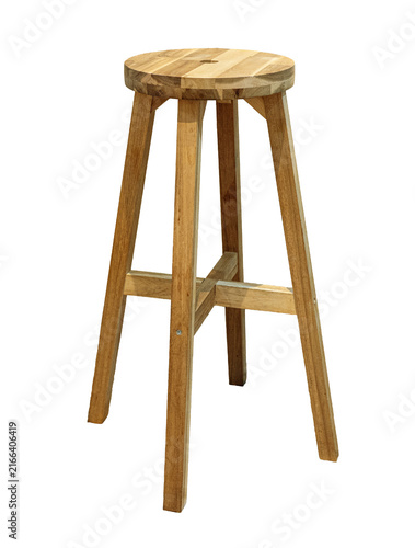 Wooden bar stool creating minimalist interior design