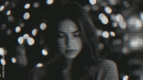 Abstract portrait with scattered lights
