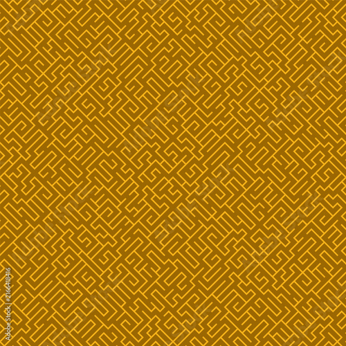 Seamless geometric maze pattern. Modern monochrome background with intricate seamless line ornament. 