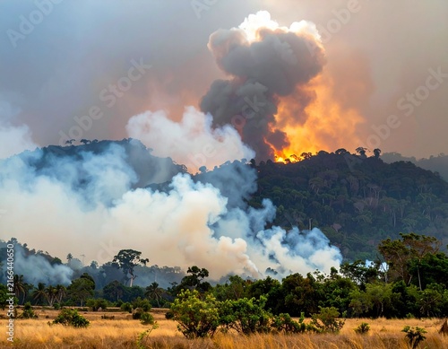 smoke from the fire