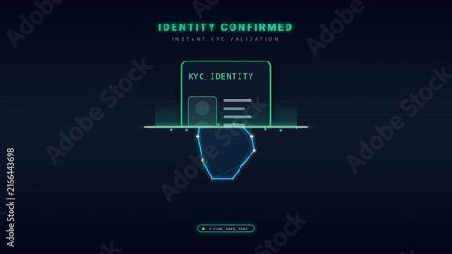 Biometric KYC Scan to Verified Digital ID Card UI Animation