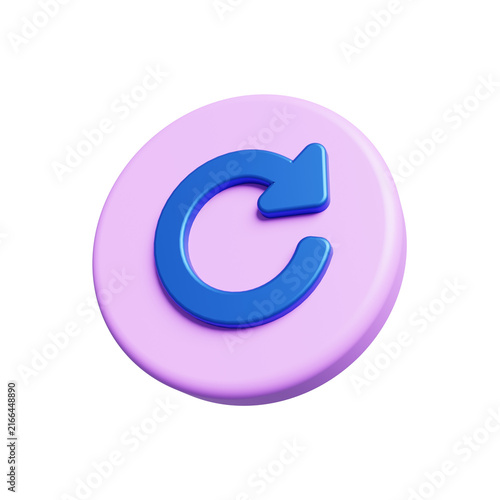 Obraz na płótnie Refresh Sync Icon 3D Render