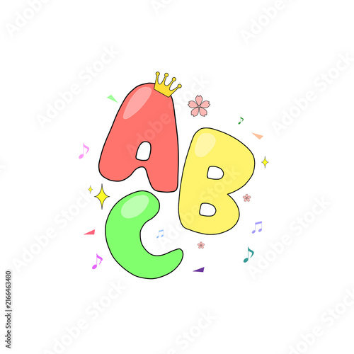 Принти на полотні Colorful ABC Alphabet Letters for Kids Education and Early Learning