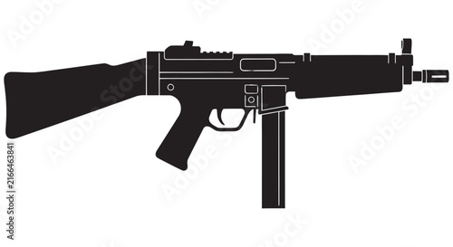 Foto Hk 714 Assault Rifle Silhouette On A White Background ak 714
