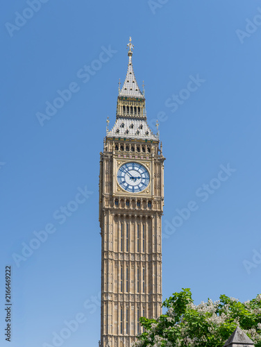 Elizabeth Tower Big Ben clock tower landmark in London UK