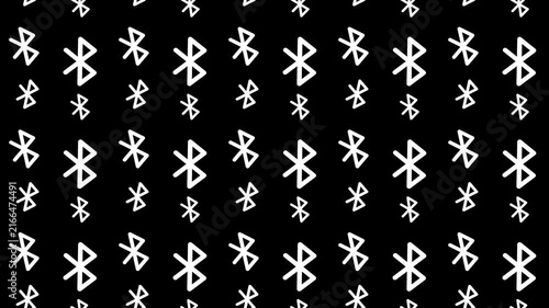 Seamless Pattern of Wireless Connectivity Symbols on a Dark Backdrop 4k Motion Loop