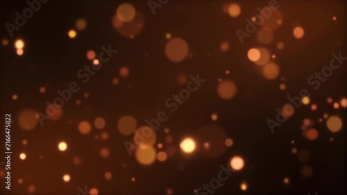 Warm Copper and Amber Bokeh Light Particles Floating Motion Loop