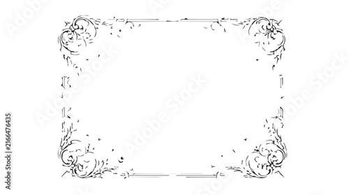 Elegant Ornate Decorative Frame Border for Design Projects.