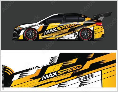 Dynamic Car Wrap Design for MAXSPEED Motorsport