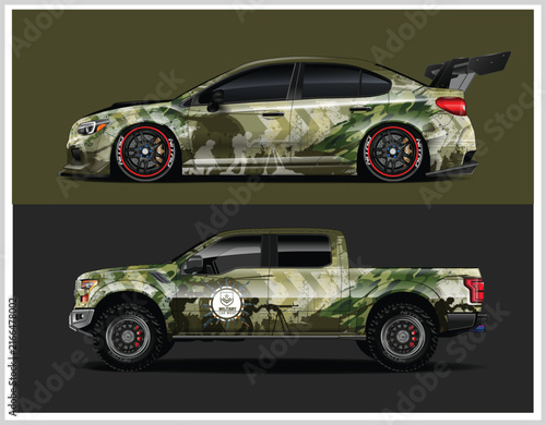 Modern Military Car Wrap Design